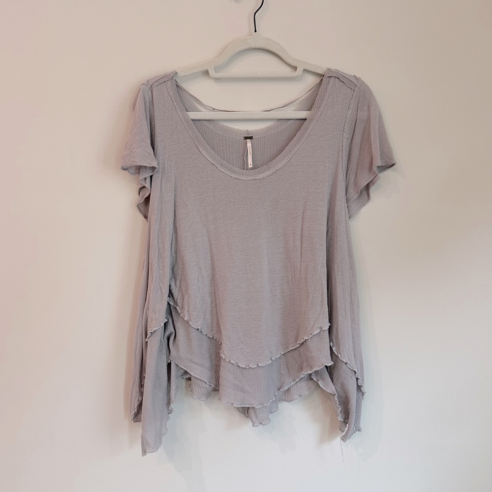Free People Gray Cookie Tee